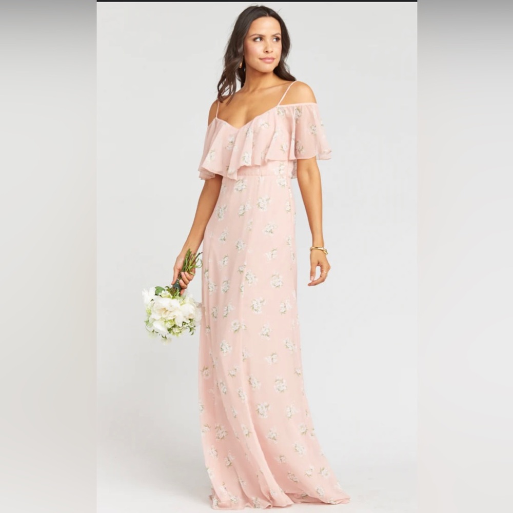 Show Me Your MuMu Renee Ruffle Maxi Dress SZ Med